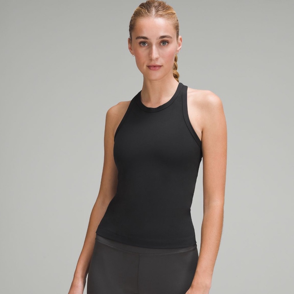 Black Lululemon Align Waist-Length Racerback Tank Top Size 2 *lightly used*